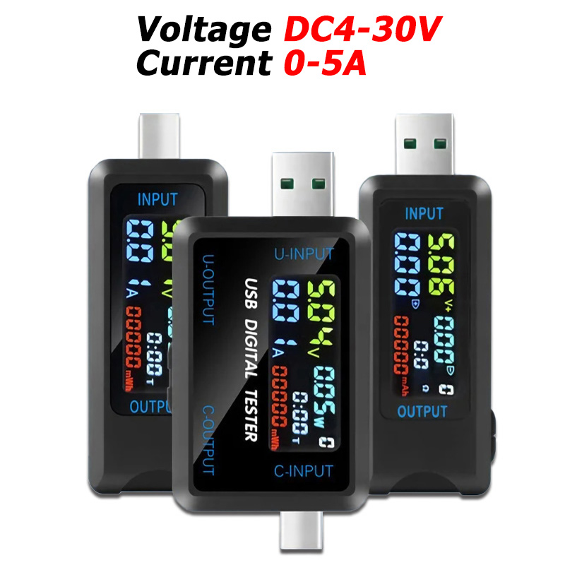 Usb Ammeter Tester - Tipo-c/usb testador voltímetro digital testador de