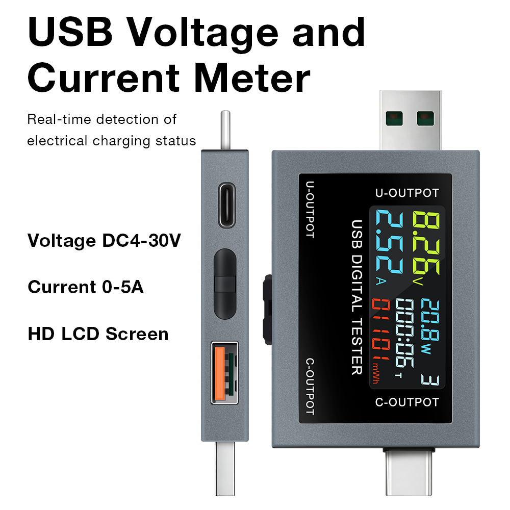 Usb Ammeter Tester - Testador de Carga USB Tipo-C DC