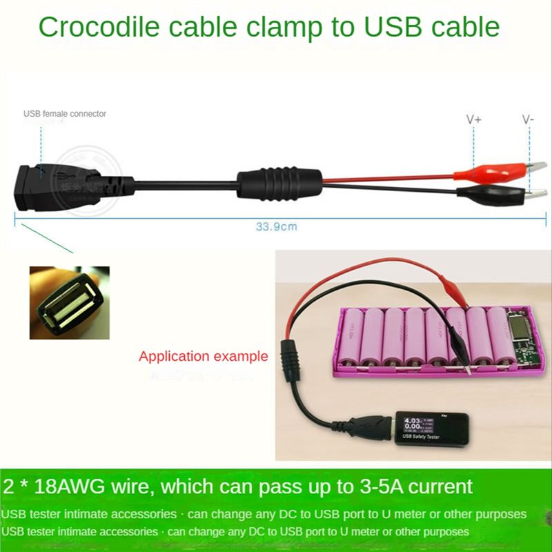 A01E-2 Peças Cabo USB com Garr - Usb Ammeter Tester avaliação e preço