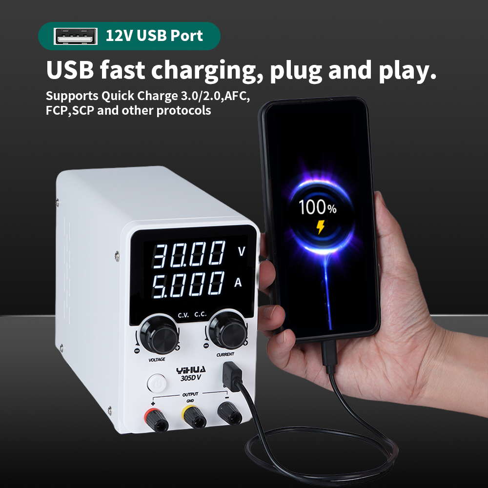 Yihua 305d-v 180w dc fonte de  - Electronics Repair Lab avaliação e preço