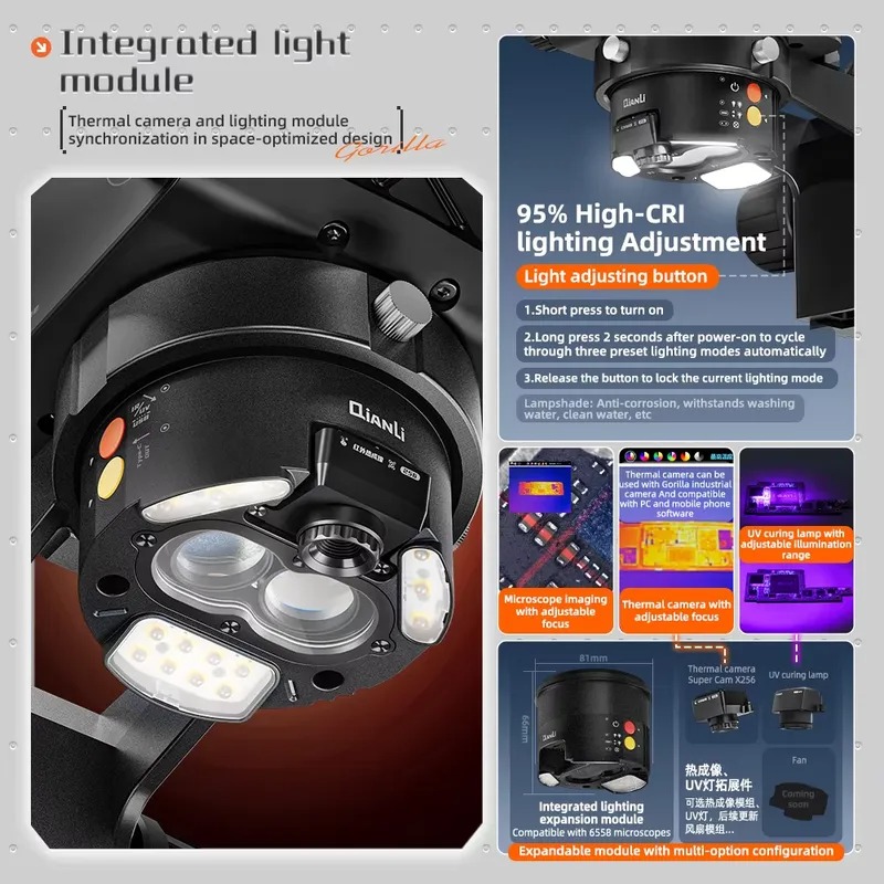 Microscópio Trinocular Qianli  - Repair Electronics avaliação e preço