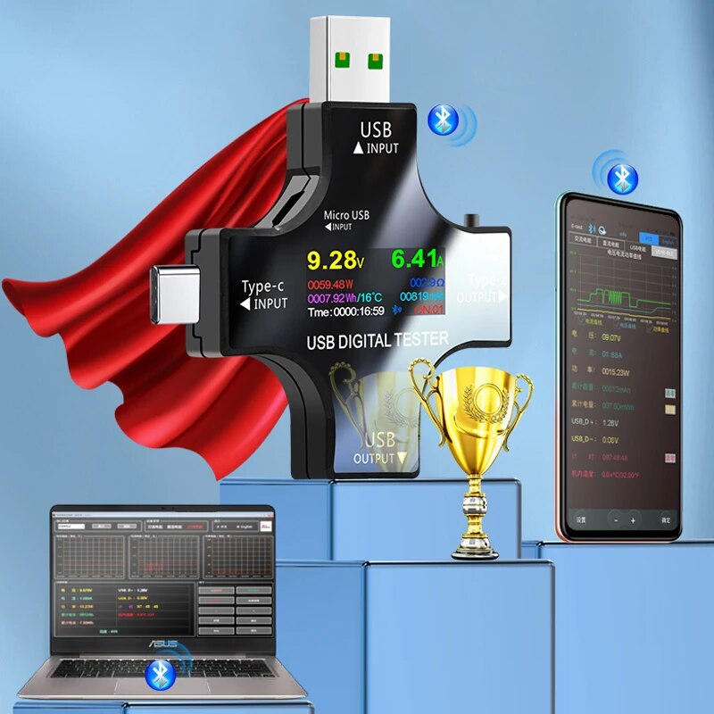 Testador usb dc tipo-c pd volt - Usb Ammeter Tester avaliação e preço