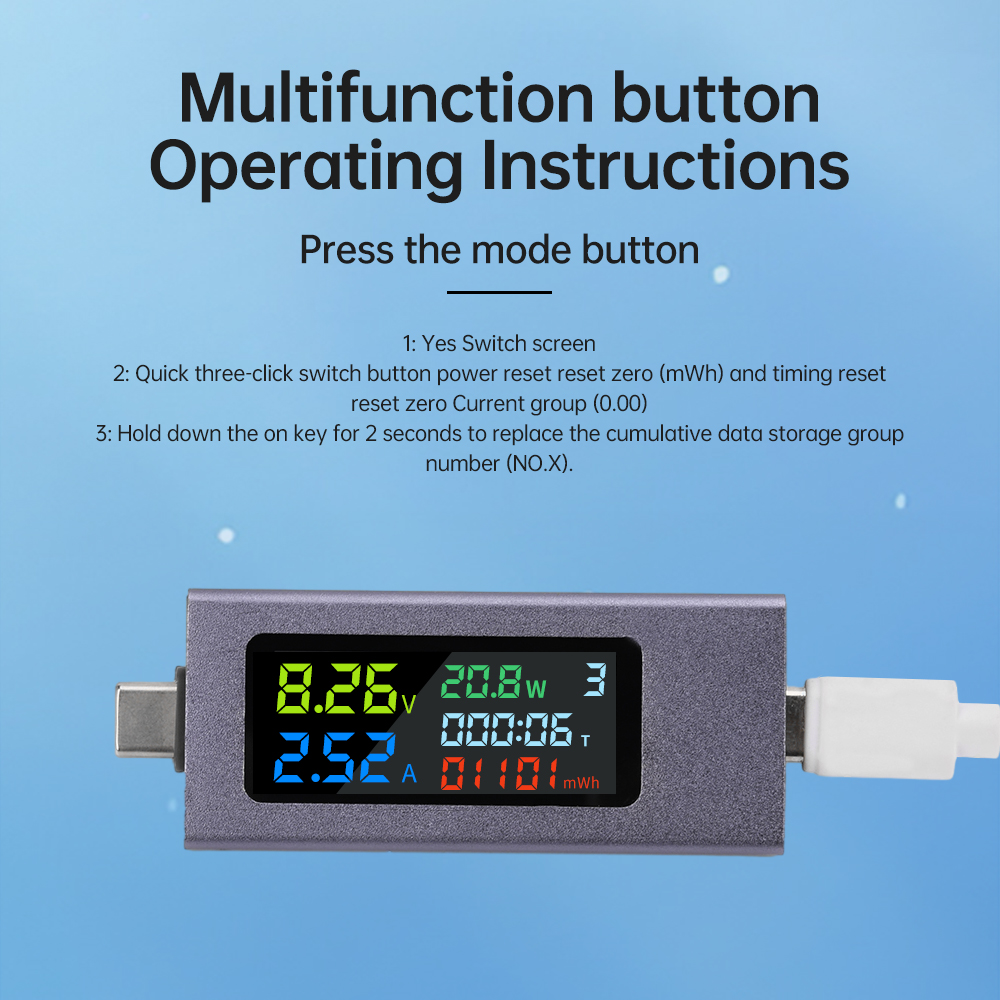 Testador USB TIPO-C DC 4.5-50V - Usb Ammeter Tester avaliação e preço
