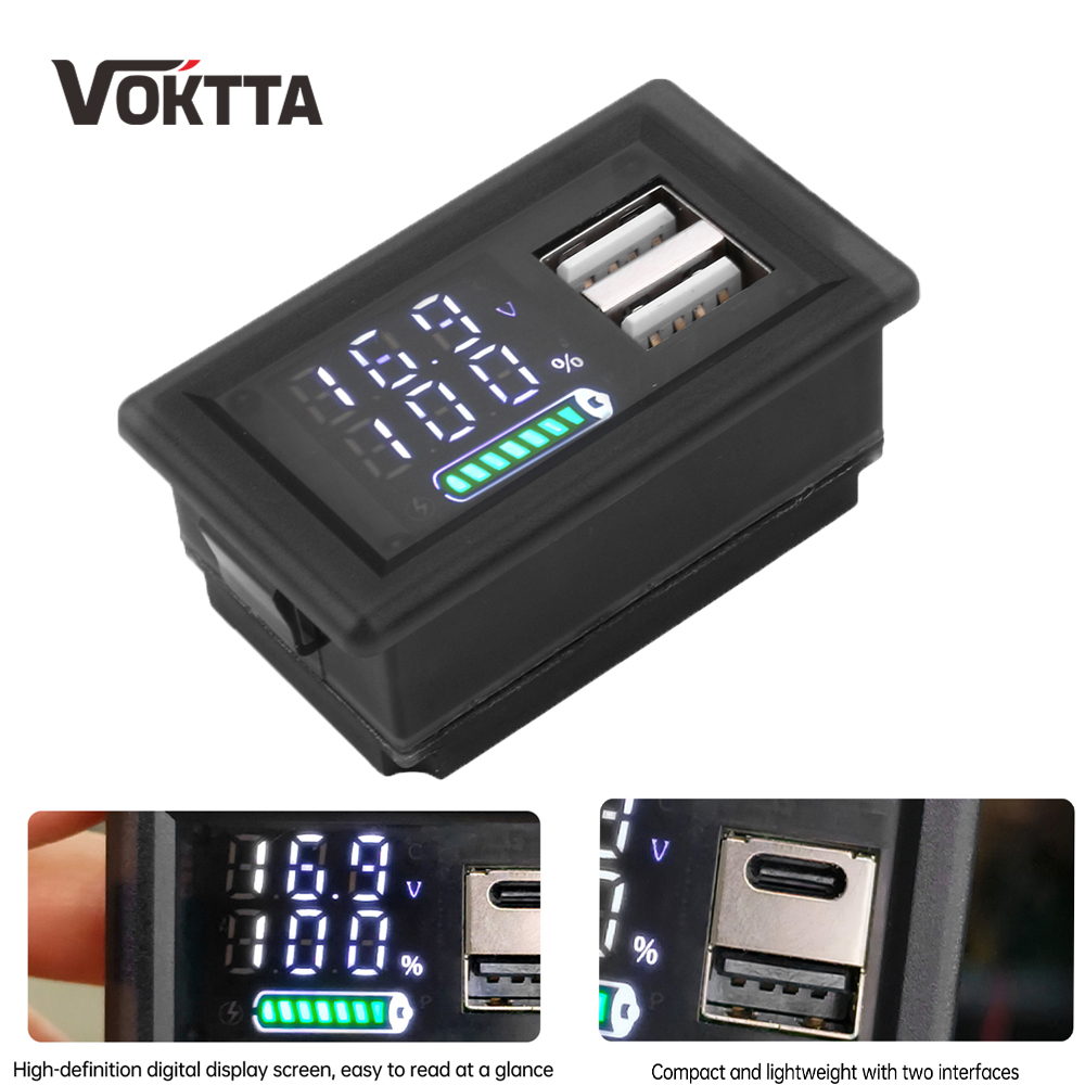 Usb + tipo-c/duplo usb 9v 12v  - Usb Ammeter Tester avaliação e preço