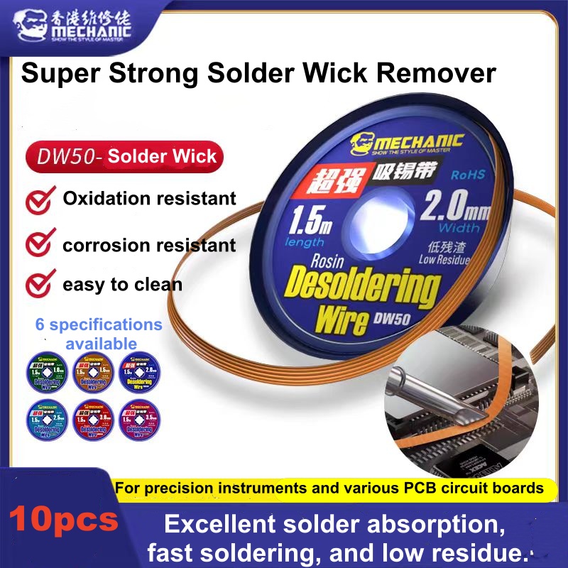10 Peças de Fio de Dessoldagem - Solder Wick Braid avaliação e preço
